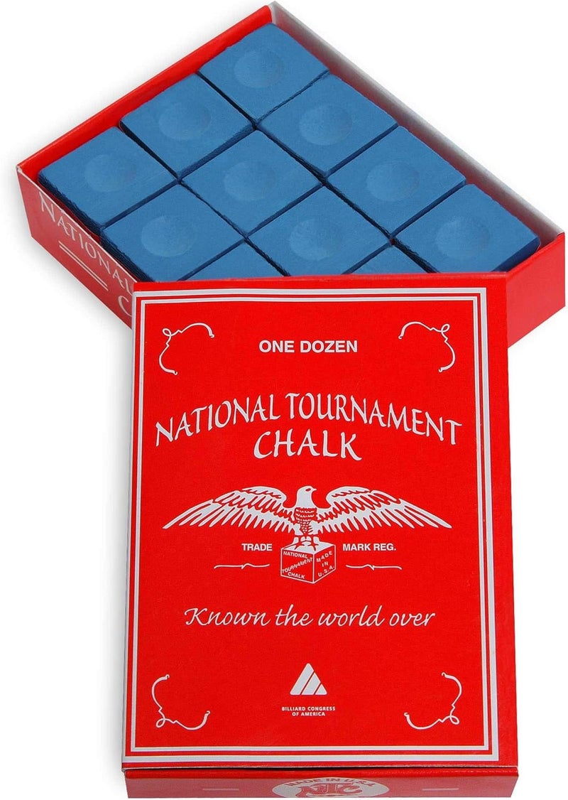 Silver Cup National Tournament Pool cue Billiard Premium Chalk - ONE Dozen - Image 1